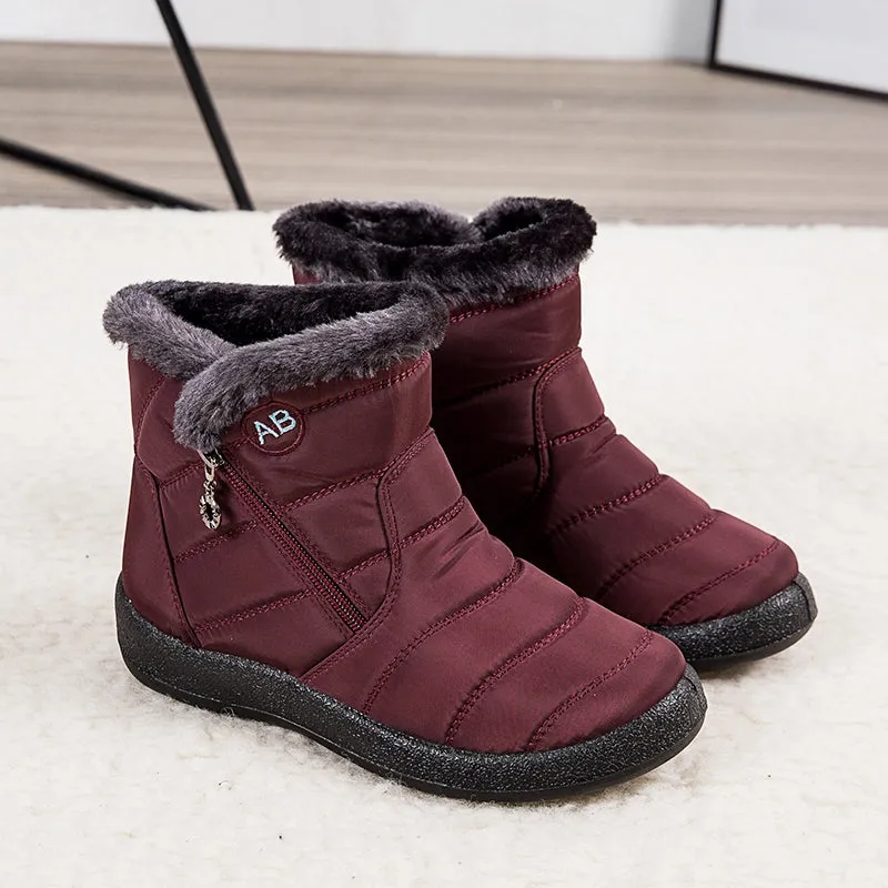 Women's Warm Zipper Ankle Snow Boots