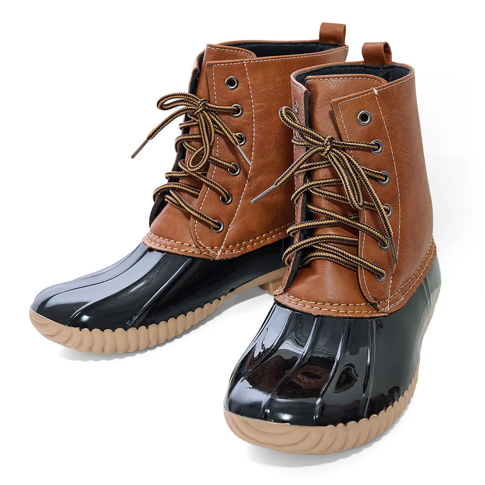 Women's Waterproof Lace-up Duck Boots