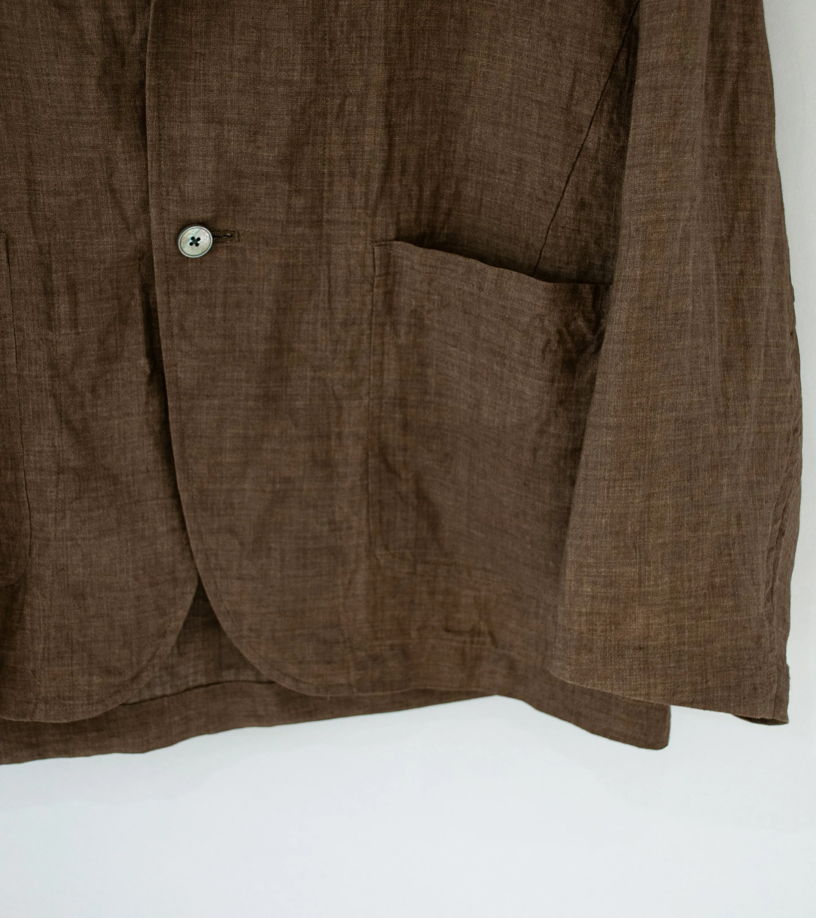 YLÈVE 'Linen Poplin Jacket' (Brown)