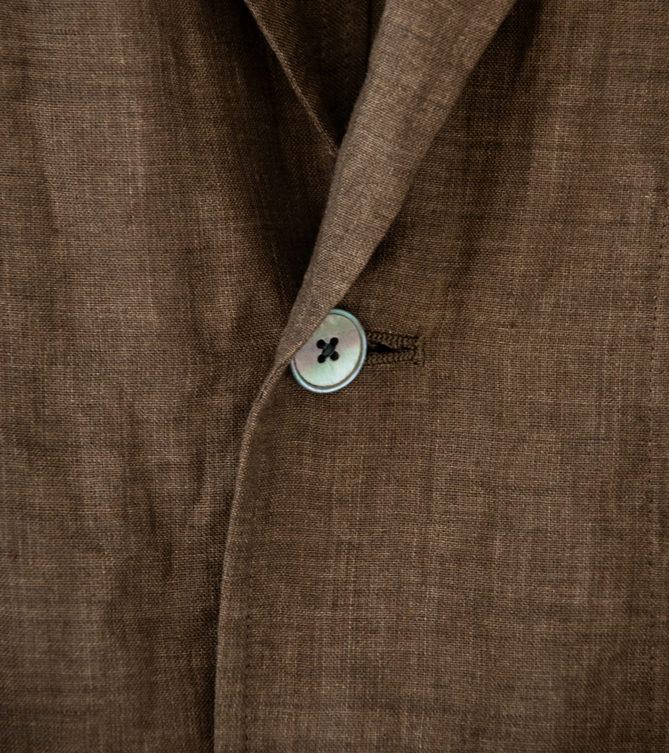 YLÈVE 'Linen Poplin Jacket' (Brown)