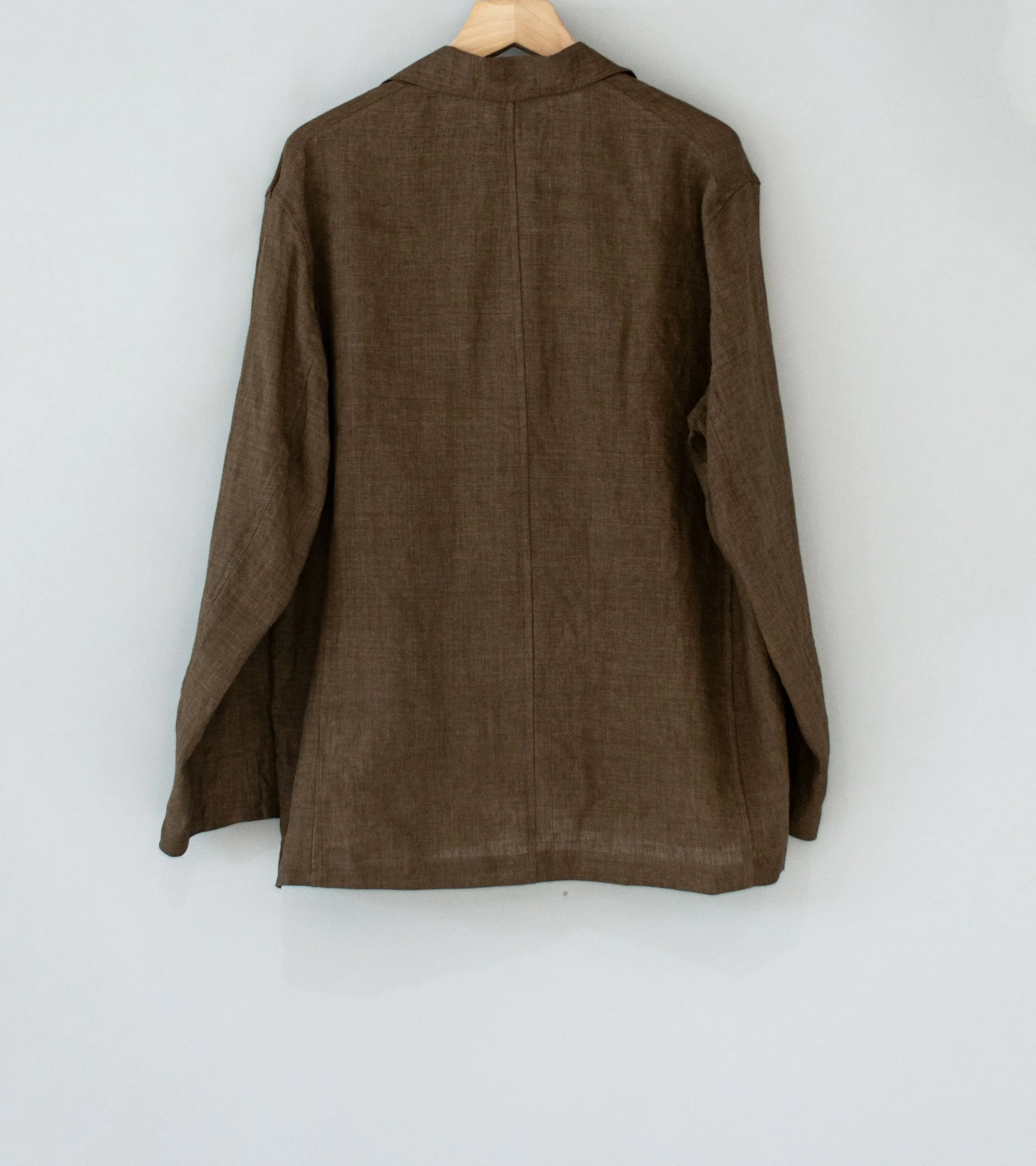 YLÈVE 'Linen Poplin Jacket' (Brown)