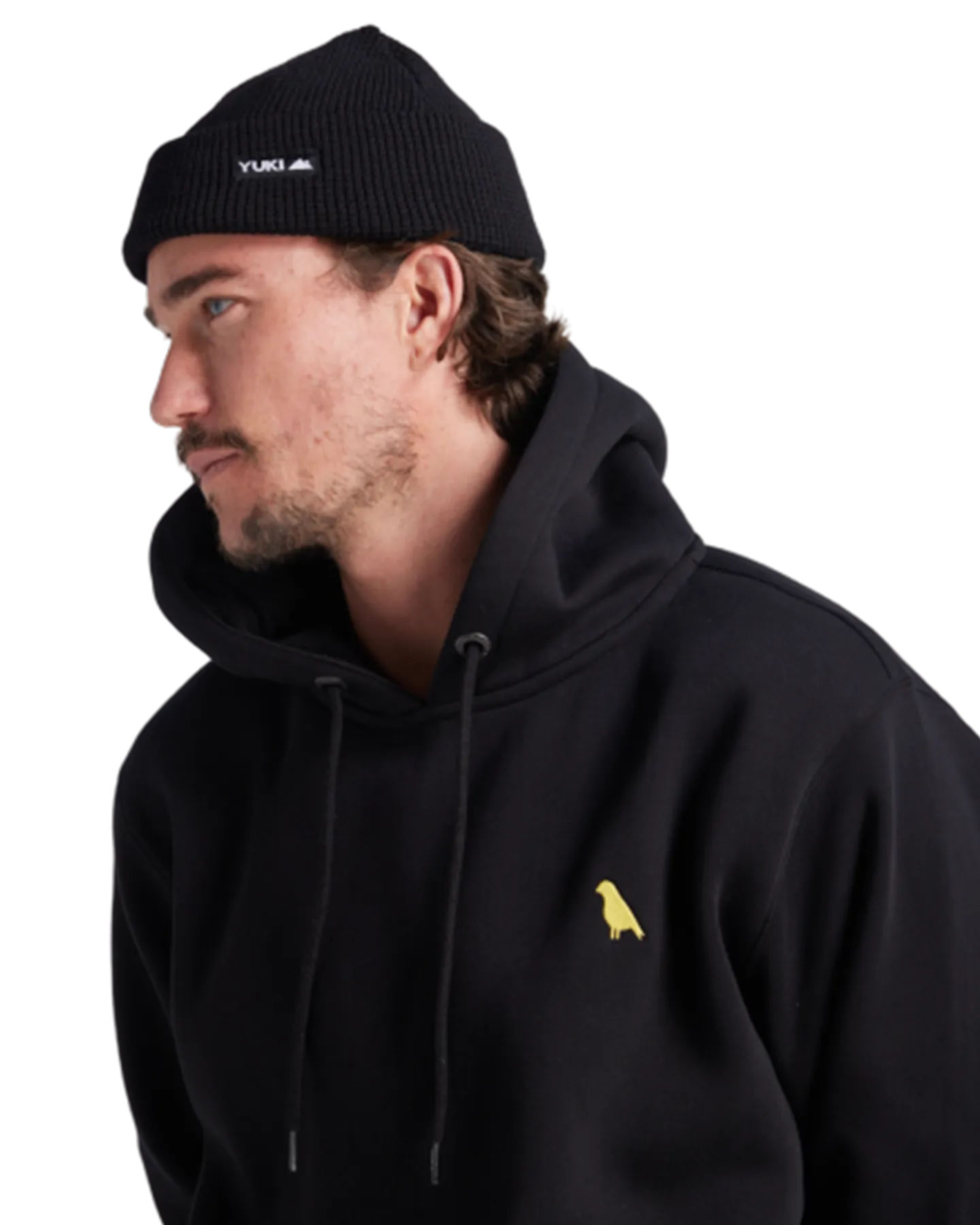 Yuki Threads Relaxed Old Mate Hoodie - Black